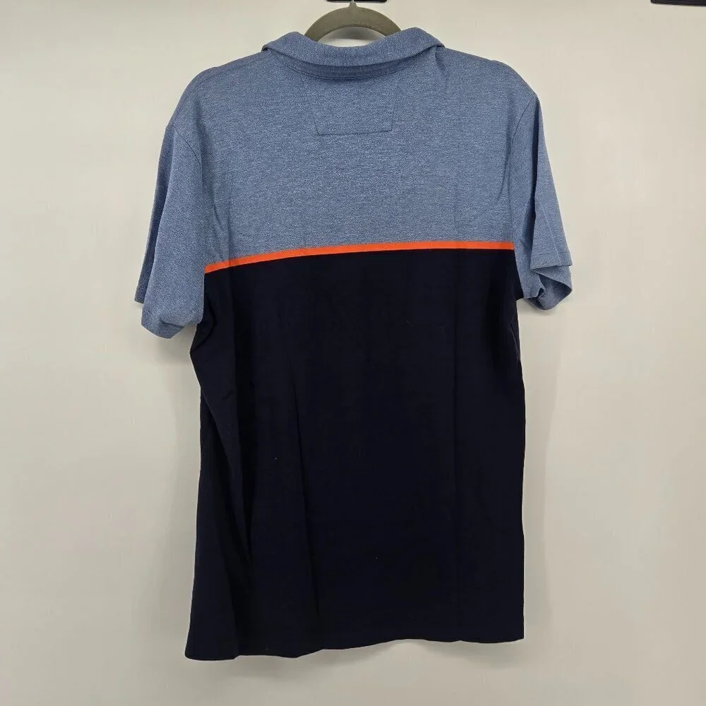 Banana Republic Men's Cotton Polo - L Navy/Light Blue